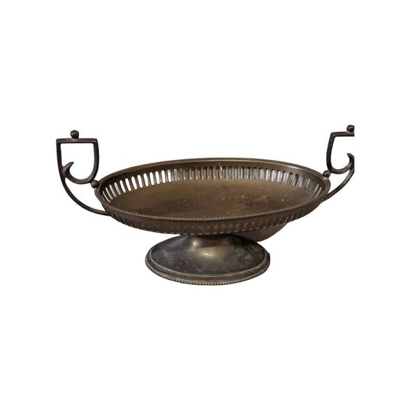 Brass openwork decorative  trinket dish bowl   9.5 x 4 x 2.5 inches - Picture 1 of 6